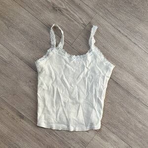 Hollister Cream Lace Trim Camisole